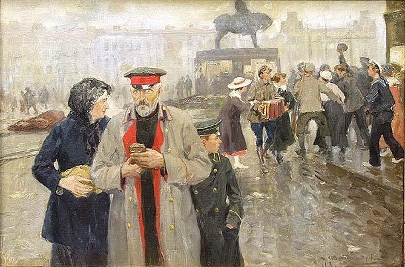 И. Владимиров. На улицах Петрограда. 1918
